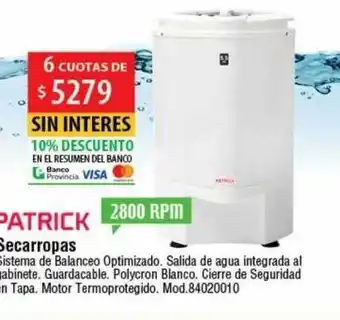 Casa Silvia Secarropas patrick oferta