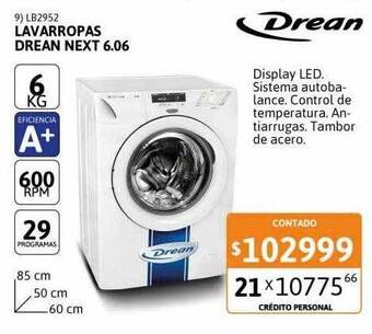 Cetrogar Lavarropas drean next 6.06 oferta