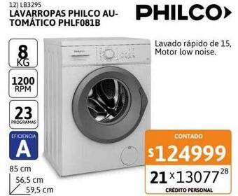 Cetrogar Lavarropas philco automático phlf081b oferta