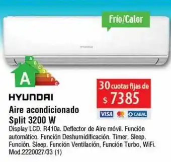 Casa Silvia Hyundai aire acondicionado split 3200 w oferta