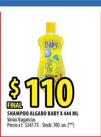 Punto Mayorista Baby Shampoo Algabo x 444ml oferta