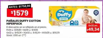 Changomas Pañales duffy coton hiperpack oferta