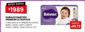 Changomas Pañales baby sec premium ultrapack oferta