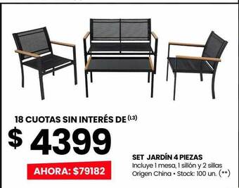 Changomas Set jardín 4 piezas oferta