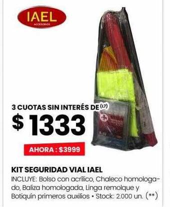 Changomas Kit seguridad vial iael oferta