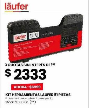 Changomas Kit herramientas laufer 51 piezas oferta