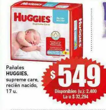 Cooperativa Obrera Pañales huggies supreme care recién nacido oferta