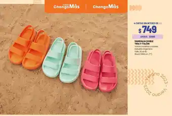Changomas Sandalia doble tira y talón oferta