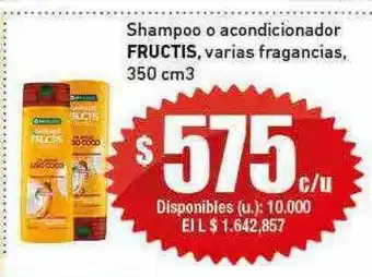 Cooperativa Obrera Shampoo o acondicioandor fructis varias fragancias oferta