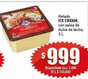 Cooperativa Obrera Helado ice cream con salsa de dulce de leche oferta