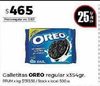 Disco Galletitas oreo regular oferta