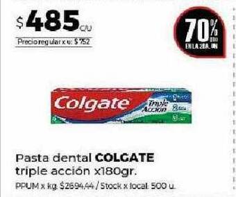 Disco Pasta dental colgate triple acción oferta