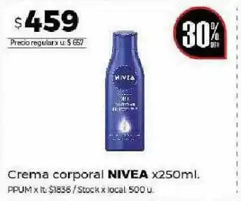 Disco Crema corporal nivea oferta