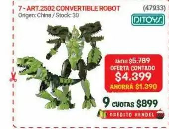 Hendel Convertible robot ditoys oferta