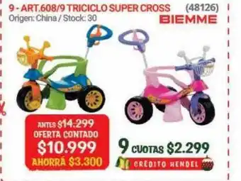 Hendel Triciclo super cross biemme oferta