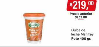 Supermercados Damesco Dulce de leche manfrey oferta