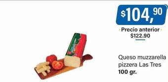 Supermercados Damesco Queso muzzarella pizzera las tres oferta