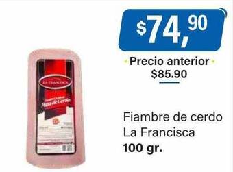 Supermercados Damesco Fiambre de cerdo la francisca oferta