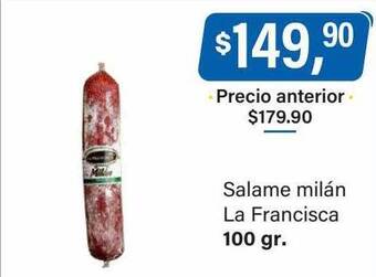 Supermercados Damesco Salame milán la francisca oferta