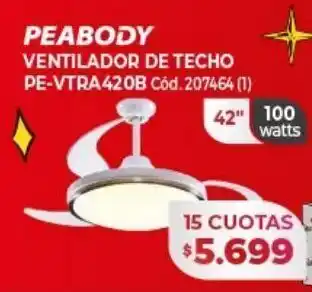 Naldo Lombardi Ventilador de techo peabody oferta
