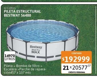 Cetrogar Pileta estructural 56488 14970 lt bestway oferta