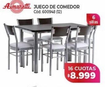 Naldo Lombardi Juego de comedor oferta