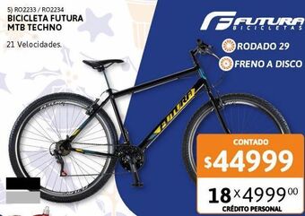 Bicicleta mtb r29" techno 29er 21v negra futura