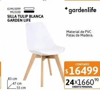Silla tulip negra f908401 garden life