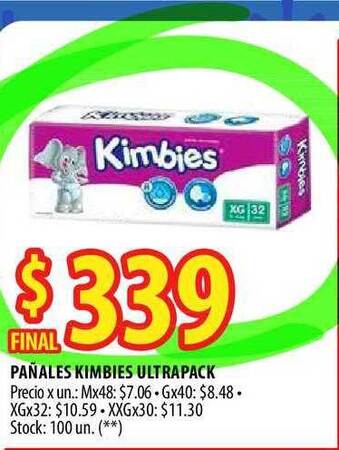 Punto Mayorista Kimbies Pañales Ultrapack oferta