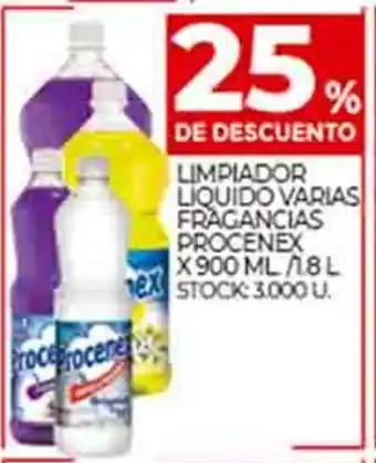 Supermercados DIA Limpiador Liquido Varias Fragancias Procenex x 900ml / 1.8L oferta
