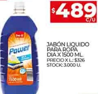 Supermercados DIA Jabón Líquido Para Ropa Dia x 1500ml oferta