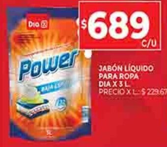 Supermercados DIA Jabón Líquido Para Ropa Dia x 3L oferta