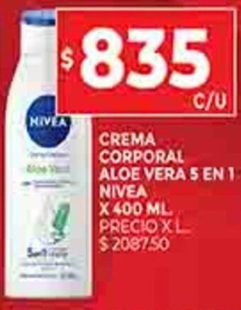 Supermercados DIA Crema Corporal Aloe Vera 5 en 1 Nivea x 400ml oferta