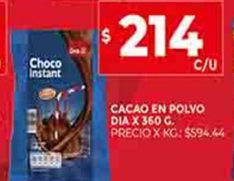 Supermercados DIA Cacao en Polvo Dia x 360g oferta