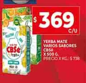 Supermercados DIA Yerba Mate Varios Sabores CBSé x 500g oferta