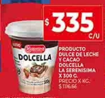 Supermercados DIA Producto Dulce De Leche Y Cacao Dolcella La Serenisima x 300g oferta