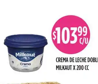 Supermercados Toledo Milkaut Crema De Leche Doble x 200cc oferta