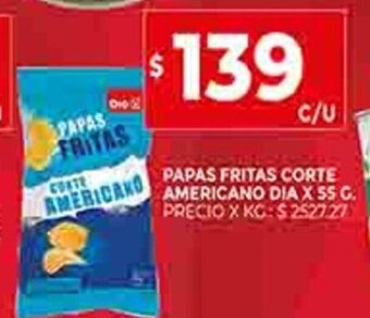 Supermercados DIA Papas Fritas Corte Americano Dia x 55g oferta