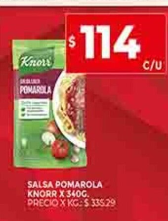 Supermercados DIA Salsa Pomarola Knorr x 340g oferta