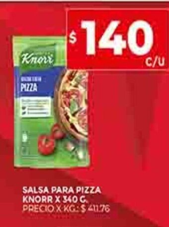 Supermercados DIA Salsa Para Pizza Knorr x 340g oferta