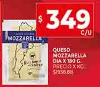 Supermercados DIA Queso Mozzarella Dia x 180g oferta