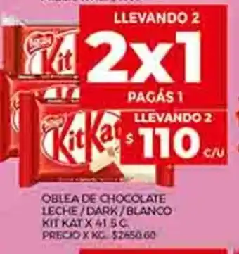 Supermercados DIA Oblea De Chocolate Leche /Dark/Blanco Kit Kat x 415g oferta