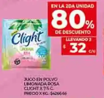 Supermercados DIA Jugo en Polvo Limonada Rosa Clight x 7.5g oferta