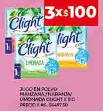 Supermercados DIA Jugo En Polvo Manzana / Naranja/Limonada Clight x 8 g. oferta
