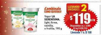Cooperativa Obrera Yogur la serenisima oferta