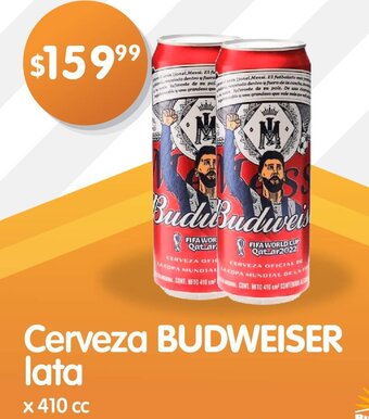 Supermercados Buenos Días Cerveza Budweiser Lata x 410 CC oferta
