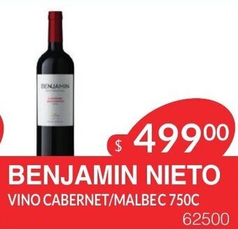 Masivos Benjamin Nieto Vino Cabernet/Malbec 750c oferta