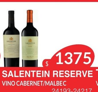 Masivos Salentein Reserve Vino Cabernet/Malbec oferta