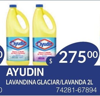 Masivos Ayudin lavandina Glaciar/Lavanda 2L oferta