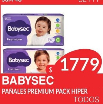 Masivos Babysec Pañales Premium Pack Hiper oferta